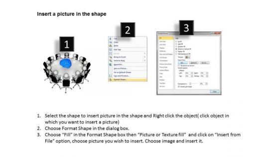 Business Persons 3d Men Sitting Around Brain New PowerPoint Presentation Slides
