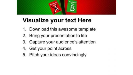 Business Plan A And Plan B Future PowerPoint Templates And PowerPoint Themes 0912