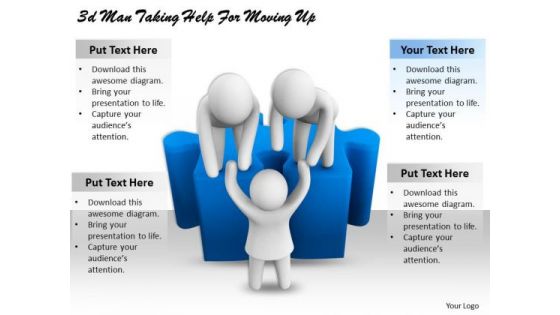 Business Plan And Strategy 3d Man Taking Help For Moving Up Concept Statement Business Plan And Strategy 3d Man Taking Help For Moving Up Concept Statement