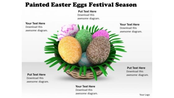 Business Plan And Strategy Painted Easter Eggs Festival Season Images Graphics