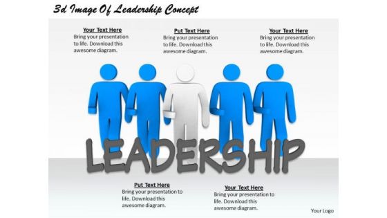 Business Plan Strategy 3d Image Of Leadership Concept Character Modeling
