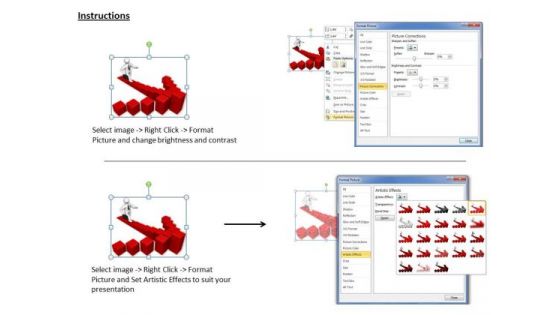 Business Planning Strategy 3d Man On Red Rising Arrow Character Modeling