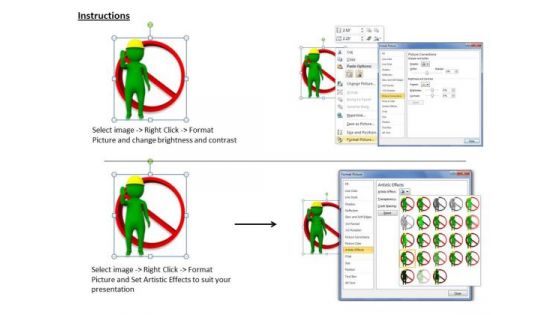 Business Planning Strategy 3d Man Stops With Hands Basic Concepts