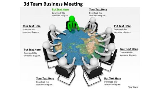 Business Planning Strategy 3d Team Meeting Characters