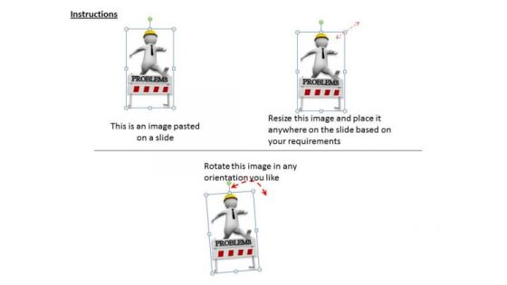 Business Policy And Strategy 3d Man Jumping Over Problems Adaptable Concepts