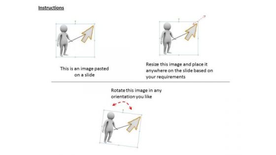 Business Policy And Strategy 3d Man Pointing Arrow Basic Concepts