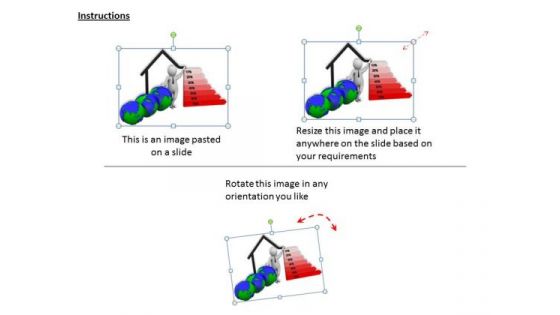 Business Policy And Strategy 3d Man Showing Global Growth Concept