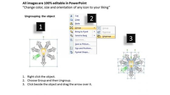 Business Policy And Strategy 7 Directional Arrow Circular Manner PowerPoint