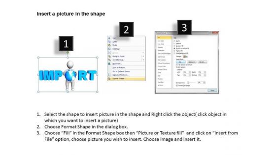 Business Power Point 3d Man With Import PowerPoint Templates Ppt Backgrounds For Slides