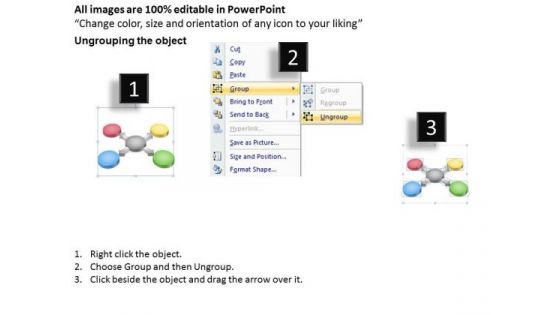 Business PowerPoint Template 4 Ps Multidirectional Marketing Ppt Slides