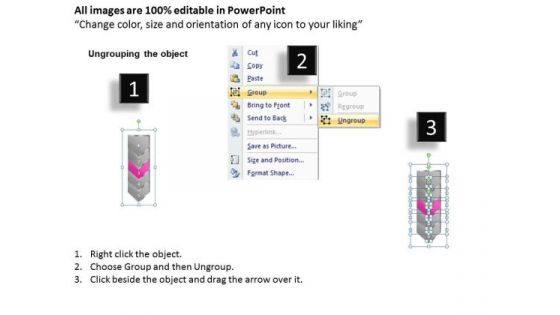 Business PowerPoint Template Arrow 5 Stages 1 Management Design