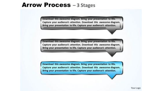 Business Ppt Template Arrow Process Using 3 Rectangles Management PowerPoint 4 Image