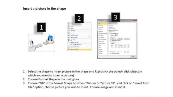 Business Process Diagram Chart 3d Man And Puzzle With Realstate PowerPoint Templates