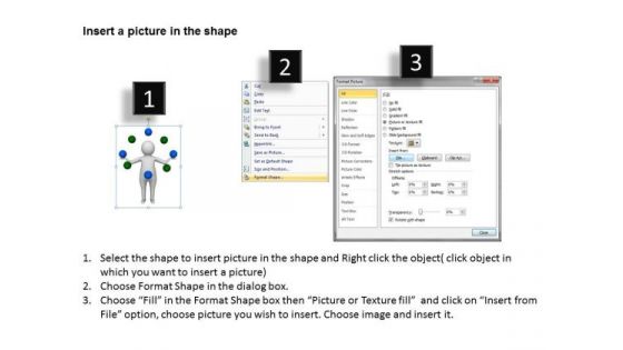 Business Process Diagram Chart 3d Man Doing Ziggling PowerPoint Templates