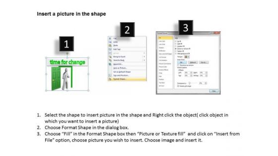 Business Process Diagram Example 3d Man With Time For Change Achievement Future PowerPoint Slides