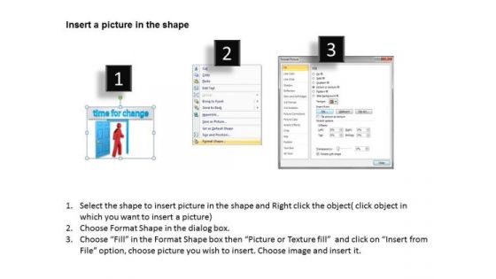 Business Process Diagram Example 3d Man With Time For Change PowerPoint Slides