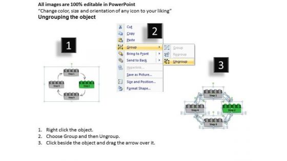 Business Process Diagram Example 4 Stages Circle Lego Ppt 2 PowerPoint Templates