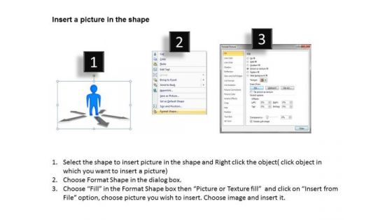 Business Process Diagrams Examples 3d Man Arrows PowerPoint Slides