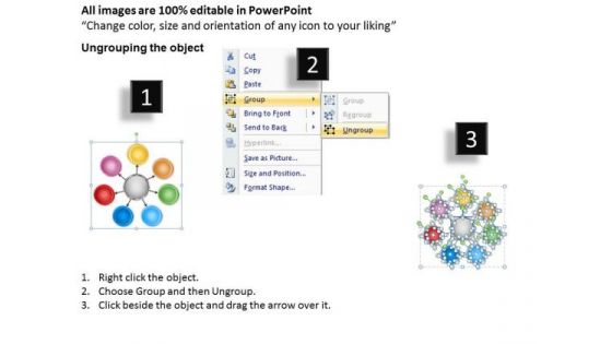 Business Process Diagrams Examples 7 Stages Rotation Chart Hub And Spoke PowerPoint Templates