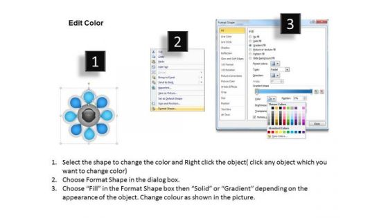 Business Process Diagrams Examples Download Steps Hub And Spoke PowerPoint Templates