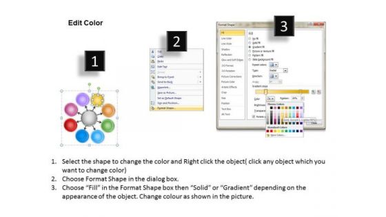 Business Process Diagrams Examples Stages Hub And Spokes Network PowerPoint Templates