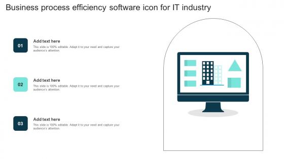 Business Process Efficiency Software Icon For It Industry Brochure Pdf