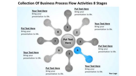 Business Process Flow Activities 8 Stages Plan Forms PowerPoint Slides