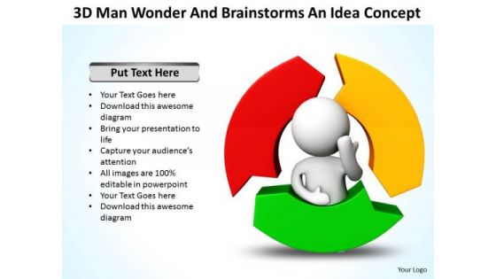 Business Process Flow Brainstorms An Idea Concept PowerPoint Templates Backgrounds For Slides
