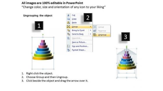 Business Process Flow Chart Examples 7 Steps Illustrated By Circular Stages PowerPoint Templates