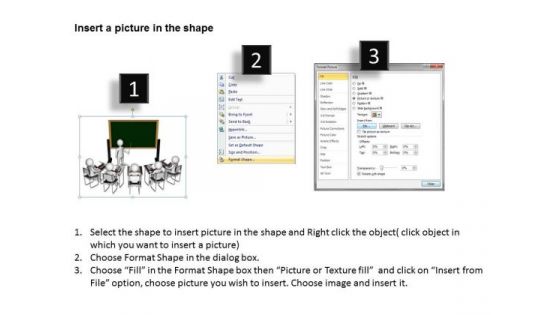 Business Process Flow Diagrams 3d Men Students Reading Education PowerPoint Slides