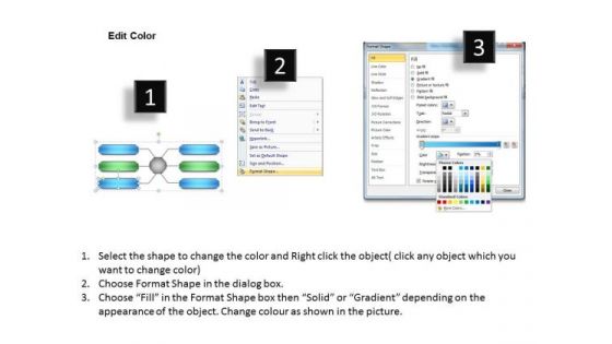 Business Process Flow Diagrams With Central Hub PowerPoint Templates Ppt Backgrounds For Slides