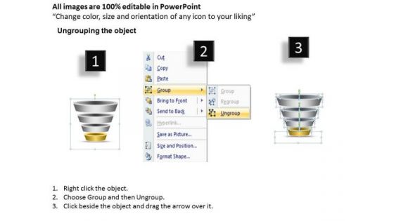 Business Process Flowchart 4 Stages Funnel Level Strategy Ppt PowerPoint Slides