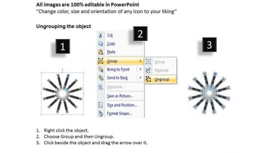 Business Process Flowchart Circular Planning Strategy Ppt PowerPoint Templates