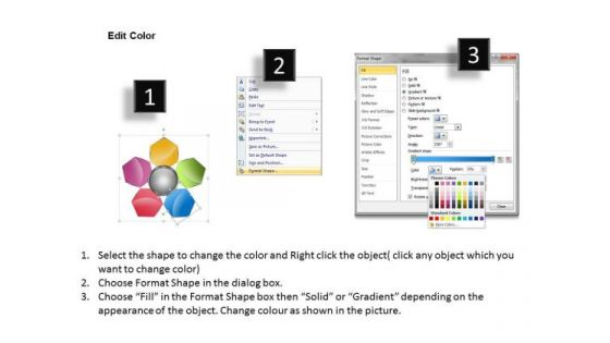 Business Process Flowchart Examples Round Illustration Of 5 Stages PowerPoint Templates