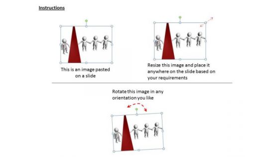 Business Process Strategy 3d Human Crossing Line Concept Statement