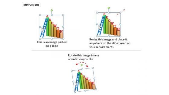 Business Process Strategy 3d Man On Ladder To Growth Character Modeling