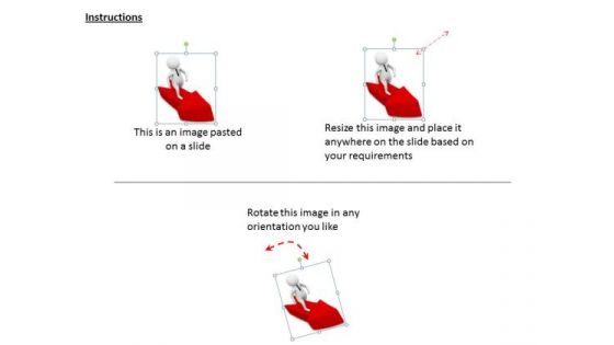Business Process Strategy 3d Man On The Arrow Concept