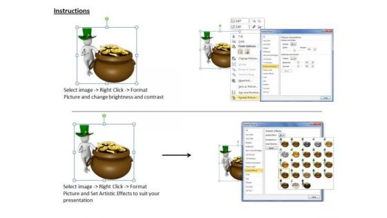 Business Process Strategy 3d Man Showing Magic Concepts