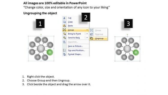 Business Processes 8 Stages Hub And Spokes Network Diagram Ppt 4 PowerPoint Slides