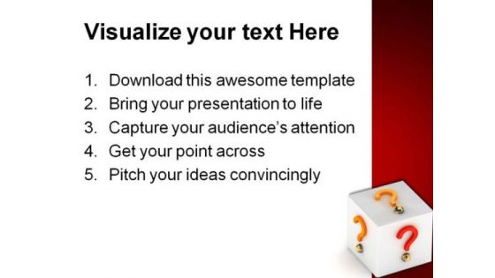 Business Questions Symbol PowerPoint Themes And PowerPoint Slides 0511