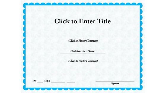 Business Recognition Certificate PowerPoint Templates