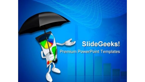 Business Report With Umbrella Success PowerPoint Templates And PowerPoint Backgrounds 0611