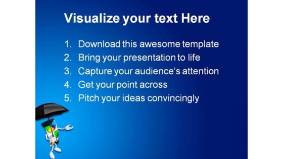 Business Report With Umbrella Success PowerPoint Themes And PowerPoint Slides 0611