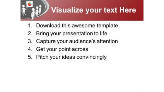 Business Result Pie Chart Discussion With Team PowerPoint Templates Ppt Backgrounds For Slides 0613