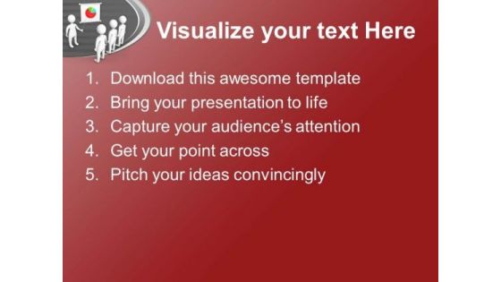 Business Result Pie Chart Discussion With Team PowerPoint Templates Ppt Backgrounds For Slides 0613