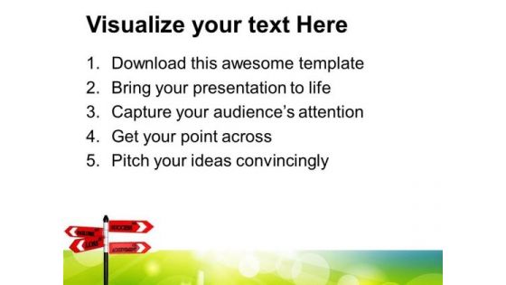 Business Signboard Metaphor PowerPoint Templates And PowerPoint Themes 0512
