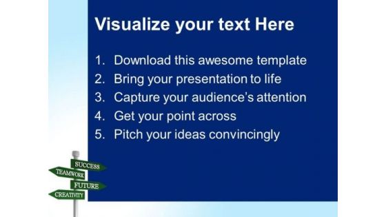 Business Signpost Metaphor PowerPoint Templates And PowerPoint Themes 0512