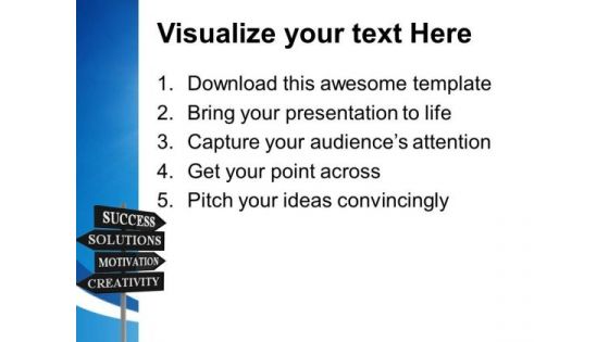 Business Signpost Success PowerPoint Templates And PowerPoint Themes 0712
