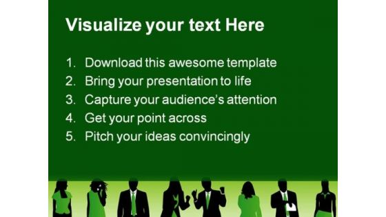 Business Silhouettes Global PowerPoint Templates And PowerPoint Backgrounds 0711