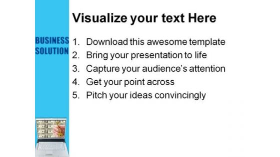 Business Solution Computer PowerPoint Backgrounds And Templates 1210